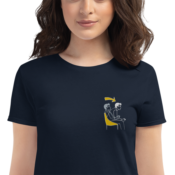 Game Mode Frauen Kurzarm T-Shirt bestickt