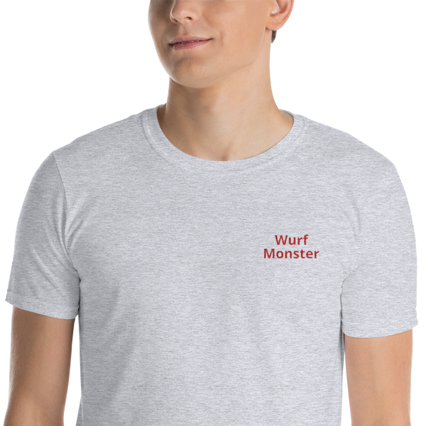 Throwing monster shirt embroidered