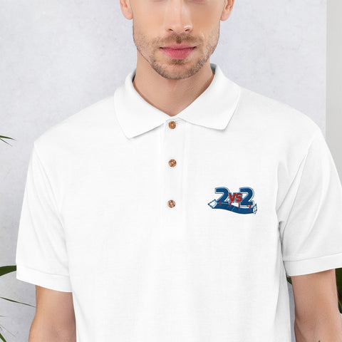 2 vs. 2 Polo-Shirt bestickt