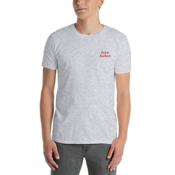 Embroidered corner outside shirt
