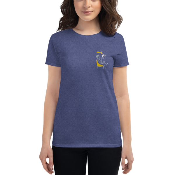 Game Mode Frauen Kurzarm T-Shirt bestickt