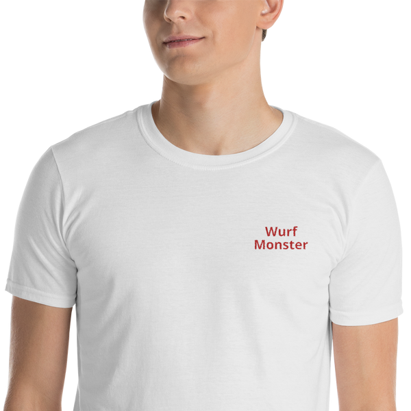 Throwing monster shirt embroidered