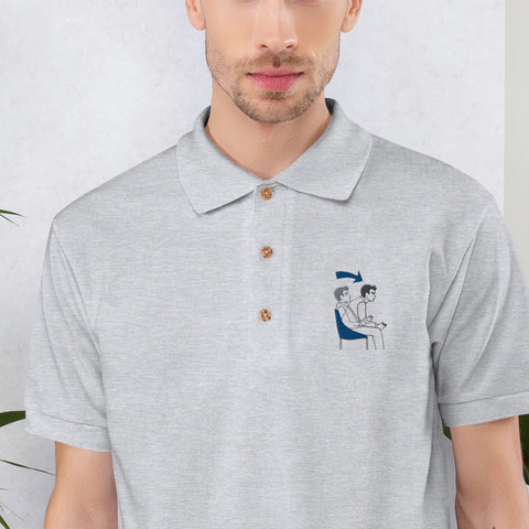 Embroidered game mode polo shirt