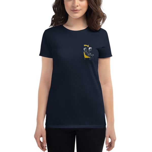 Game Mode Frauen Kurzarm T-Shirt bestickt