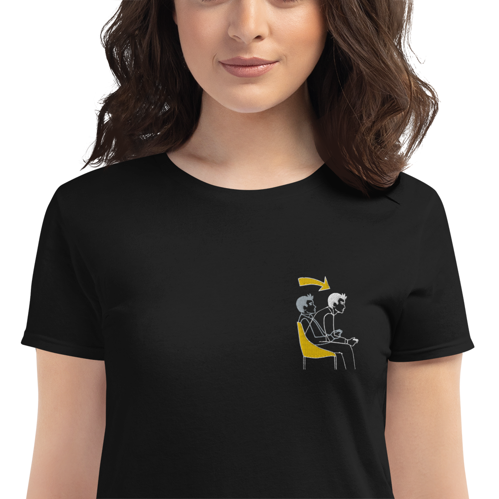 Game Mode Frauen Kurzarm T-Shirt bestickt