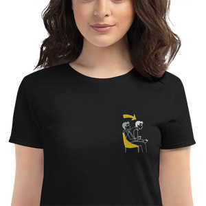 Game Mode Frauen Kurzarm T-Shirt bestickt