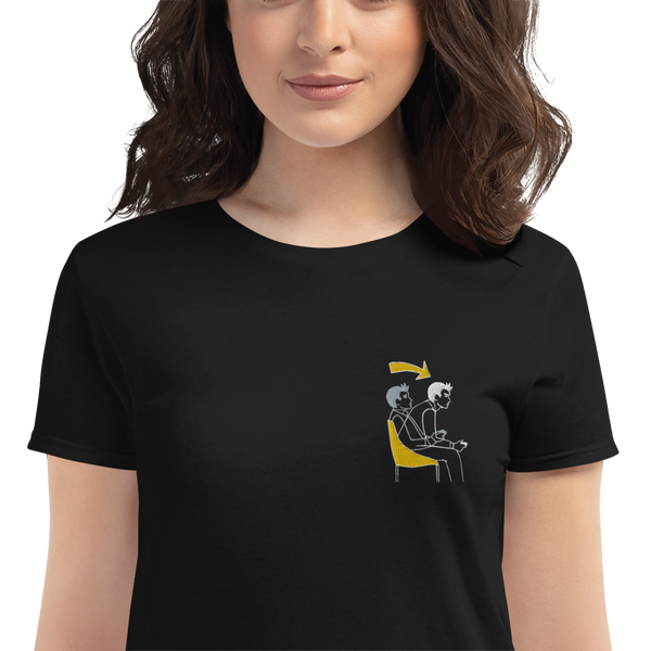 Game Mode Frauen Kurzarm T-Shirt bestickt