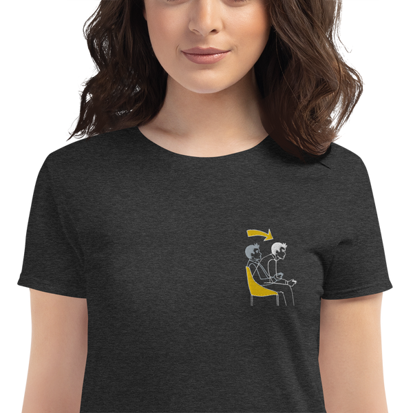 Game Mode Frauen Kurzarm T-Shirt bestickt