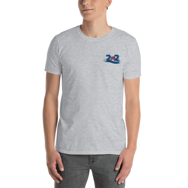 2 vs. 2 Kurzarm T-Shirt bestickt für Sie und Ihn