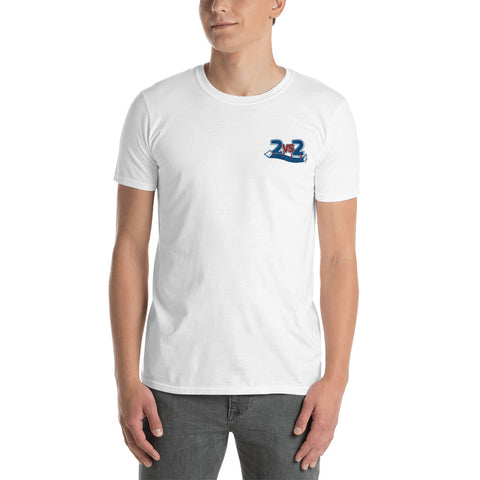 2 vs. 2 Kurzarm T-Shirt bestickt für Sie und Ihn