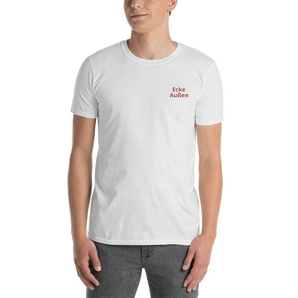 Embroidered corner outside shirt