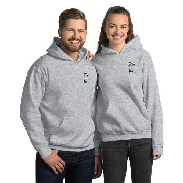 Embroidered game mode hoodie for HER & HIM