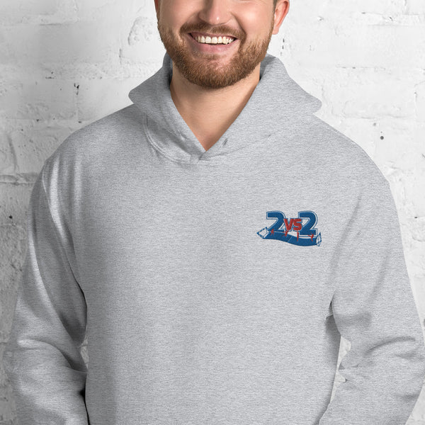 2 vs. 2 hoodies embroidered for HER & HIM